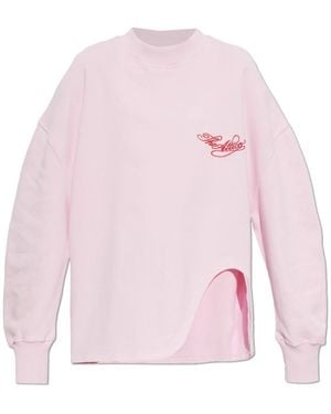 The Attico Tops ,Roze ,Katoen Oversized T-Shirt