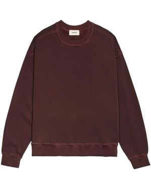 A PAPER KID Felpa Girocollo Con Patch Logo - Paars