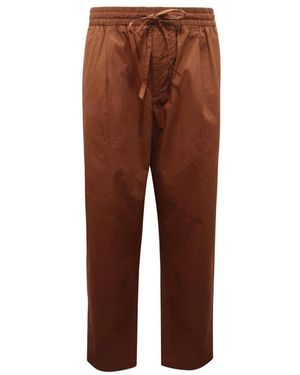 Amaranto Straight Trousers - Brown