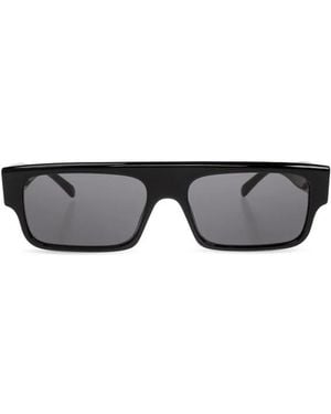 McQueen Rechteckige Sonnenbrille - Schwarz