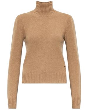 Ami Paris Kaschmir-Rollkragenpullover - Natur