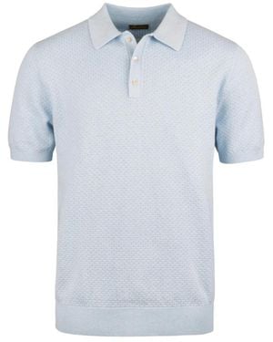 Stenströms Texturiertes Poloshirt - Blau