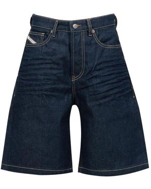 DIESEL Denim Shorts Mit Mittlerer Taille - Blau