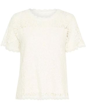 Cream Blouses - Blanco