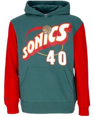Mitchell & Ness Hoodies - Red