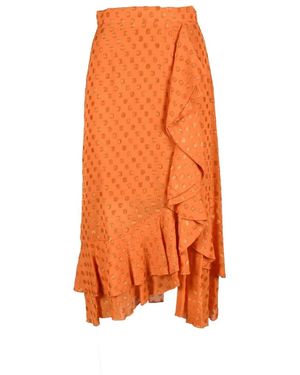 L'Autre Chose Midi Skirts - Orange