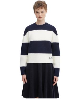 A.P.C. Trui Met Ronde Hals - Blauw