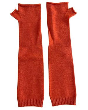 C.T.Plage Kaschmir lange handschuhe in rot