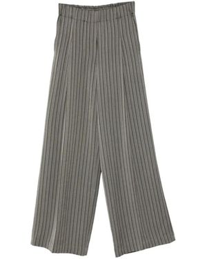 Dries Van Noten Pantalone Wijde Broek - Grijs