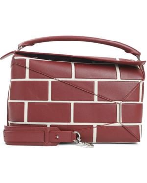 Loewe Gebrande Rode Puzzle Edge Brick Tas - Rood