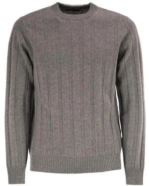 Peserico Round-Neck Knitwear - Grey