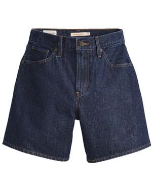 Levi's Korte Broeken ,Blauw ,Katoen High Rise Baggy Shorts
