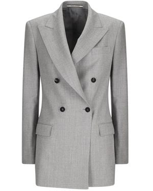 Tagliatore Double-Breasted Coats - Gray