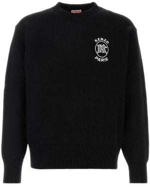 KENZO Round-Neck Knitwear - Black