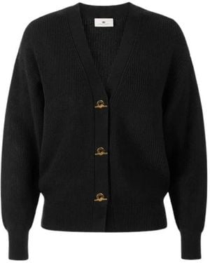 Elisabetta Franchi Truien & Vesten ,Zwart ,Polyester Mk 01S66E2 Cardigan