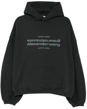 Alexander Wang Logo Print Hoodie - Zwart