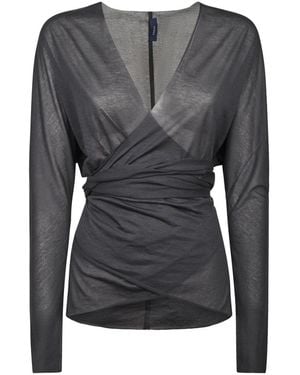 Soeur Long Sleeve T-Shirts - Grey