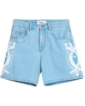 Desigual Denim Shorts - Azul