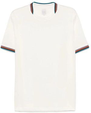 Paul Smith Weiße Crew Neck T-Shirts Und Polos