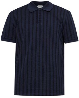 Versace Tops ,Blauw ,Katoen Katoenen Monogram Polo Shirt