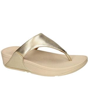 Fitflop Lulu Leather Toe Post - Metallic