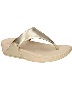 Fitflop Lulu Leather Toe Post - Metallic