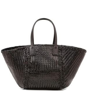 Dragon Diffusion Teresa Geweven Leren Tote - Zwart