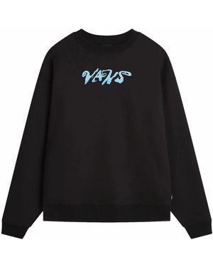 Vans Hoodies & Sweatvesten ,Zwart ,Zwarte Crew Neck Sweatshirt