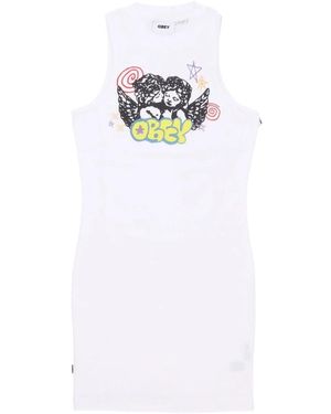 Obey Short Dresses - Blanco