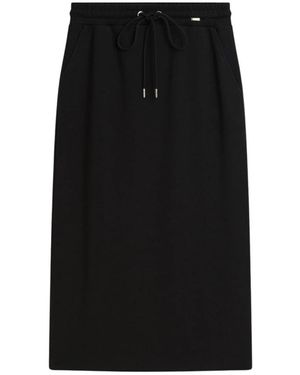 Cinque Feminine Midi Rok Met Korte Splitten - Zwart