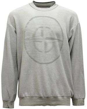 Stone Island Truien & Vesten ,Grijs ,Katoen Maglione Cotton Sweater