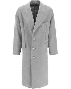 Dolce & Gabbana Single-Breasted Coats - Grey