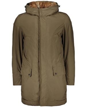 Paul & Shark Kapuzenparka mit kaninchenfellfutter - Grün
