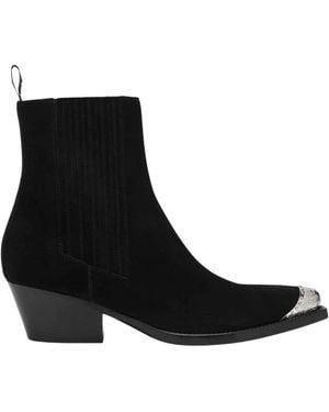 Sartore Cowboy & Biker Boots - Black