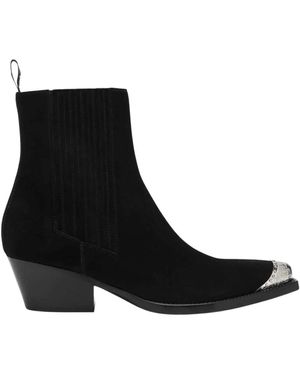 Sartore Cowboy & Biker Boots - Black