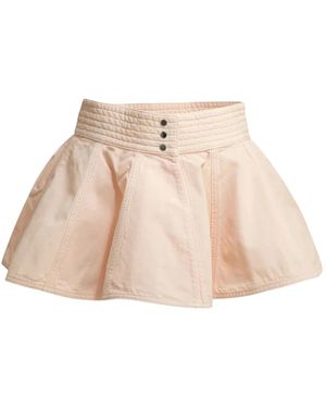 Alaïa Denim Peplum Gürtel - Pink