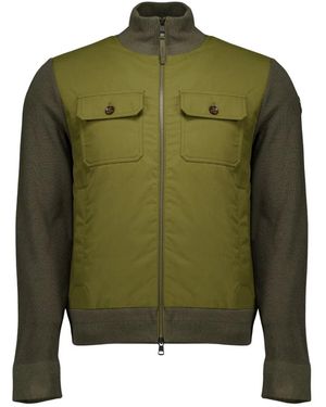 Moncler Truien & Vesten ,Groen ,Wol Gewatteerd Wollen Vest