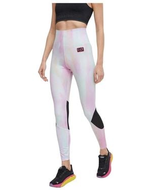EA7 Broeken ,Veelkleurig ,Polyester 3Dtp 63 Leggings - Blauw