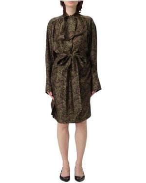 Saint Laurent Paisley Print Dress - Green