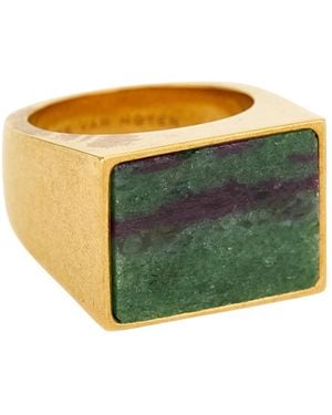 Dries Van Noten Handgemaakte Zegelring - Geel