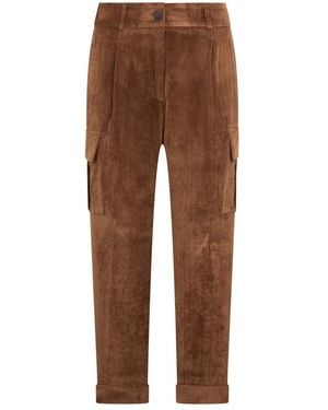 Peserico Cropped Pants - Brown