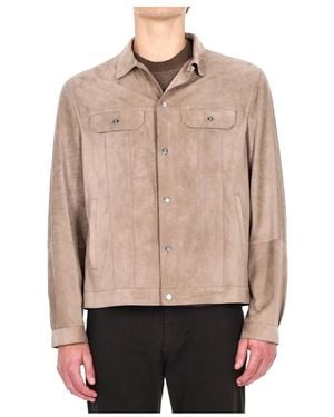 Brunello Cucinelli Leather Jackets - Natural