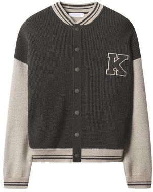 Maison Kitsuné College Strickjacke - Schwarz