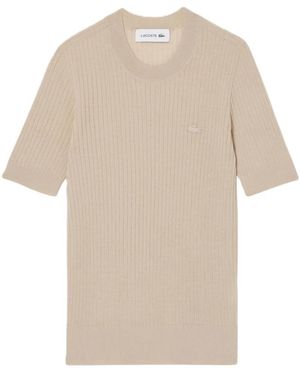 Lacoste Round-Neck Knitwear - Neutro