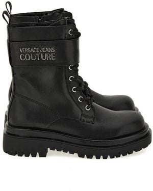 Versace Lace-Up Boots - Nero