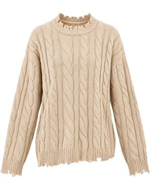Akep Round-Neck Knitwear - Natural