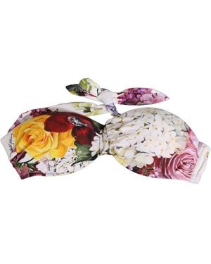 Dolce & Gabbana Floral Triangle Bikini Top - Roze