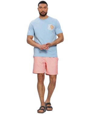 Shiwi Badmode ,Oranje ,Liam Regular Fit T-Shirt - Blauw