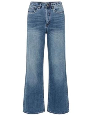 Kaffe Jeans ,Blauw ,Katoen Kameadow Hw Reg Fit Jeans
