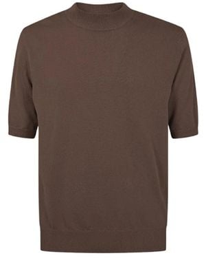 Zanone Round-Neck Knitwear - Marron